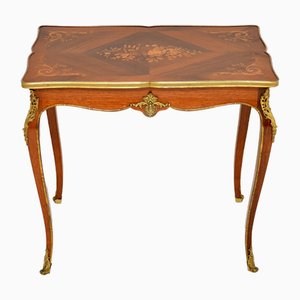 Antique French Inlaid Writing Desk, 1860s