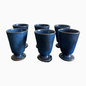 Ceramic Cups by Guy Roland Marcy, 1960s, Set of 6