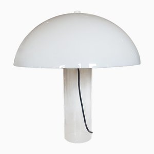 Large Mid-Century Acrylic Glass Mushroom Table Lamp