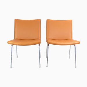 Sedie Kastrup in pelle color cognac Ap40 di Hans J. Wegner per Carl Hansen & Son, anni '80, set di 2