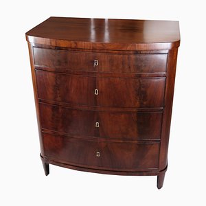 Empire Chest of Drawers in Mahogany Curved Front, 1820s