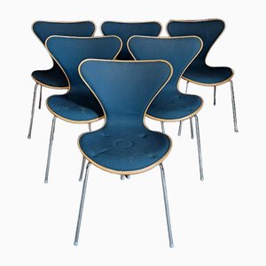 Sjuan Chairs by Arne Jacobsen for Fritz Hansen, 1960s, Set of 6