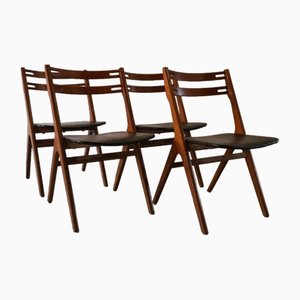 Edmund Jørgensen zugeschriebene Modell 10 Stühle, 1960er, 4er Set