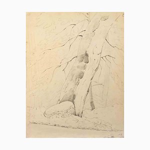 Alphonse Legros, árbol de la vida, dibujo, a finales del siglo XIX