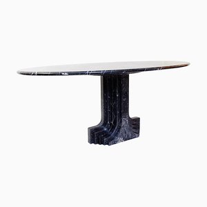 Mid-Century Modern Black Marble Samo Dining Table attributed to Carlo Scarpa, Italy, 1970s