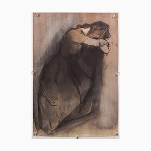 Estudio de una dama, 1890, Carbón sobre papel