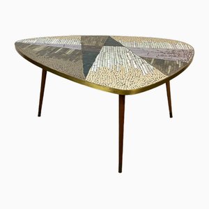 Table d'Appoint en Forme de Kidney avec Plateau en Mosaïque, 1950s