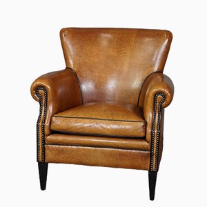 Brown Sheep Leather Armchair