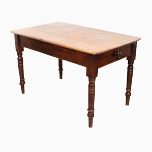Victorian Single Drawer Pine Country Table, 1890