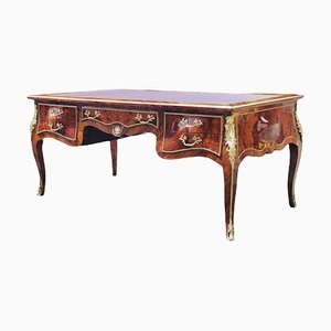 Presidential Desk with Inlaid Kingswood with Brass Decoration