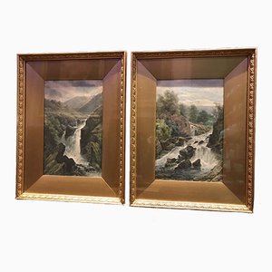 Edwardian Gilt Framed Watercolours., Set of 2