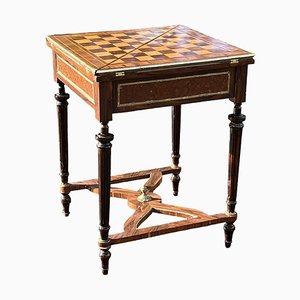 Games Table with Inlaid Chess Top and Opening Playing Area