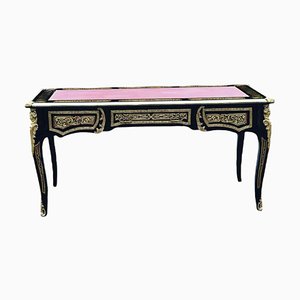 French Empire Boulle Desk with Brass Decoration