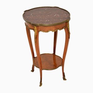 Antique French Marble Top Occasional Side Table, 1880s