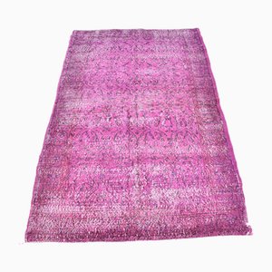 Anatolian Handknotted Pink Rug, 1960s