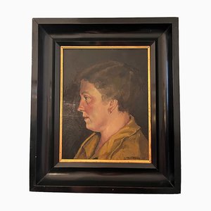 Emil Beischläger, Portrait of a Woman, 1920s, Oil on Canvas, Framed