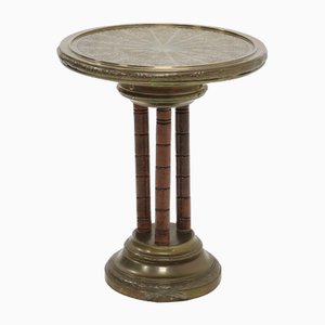 Brass and Oak Side Table from KMD Daalderop, 1930s