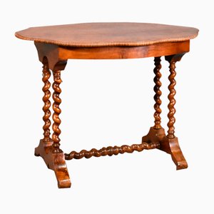 Centre de Table Guéridon Antique en Noyer, France, 1890s