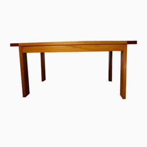 Vintage Elm Dining Table attributed to Maison Regain, 1970s