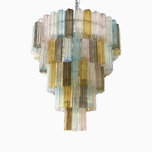 Multicolor Tronchi Murano Glass Chandelier by Simoeng