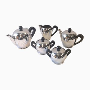 Bombè Tea and Coffee Service from Alessi, 1945, Set of 5