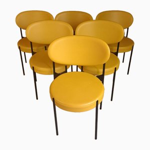 Yellow Model 430 Dining Chairs by Verner Panton, 1960s, Set of 6
