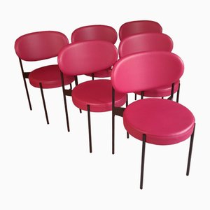 Pink Model 430 Dining Chairs by Verner Panton, 1960s, Set of 6