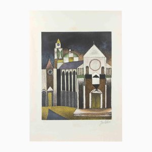Franco Gentilini, Cathedral, Etching and Aquatint, 1970s