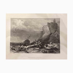 Edward Francis Finden, Tynemouth Castel, Eau-forte, 1845