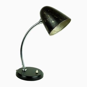 Lámpara de mesa o de escritorio estilo Bauhaus o industrial negra, años 30