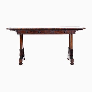 19th Century English Regency Rosewood Library Table