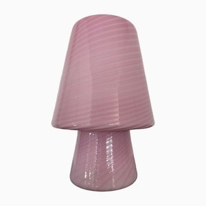 Murano Glass Swirl Mushroom Table Lamp, 1970s