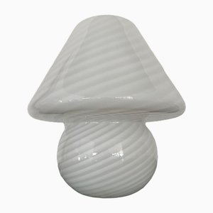 White Murano Glass Mushroom, 1970s