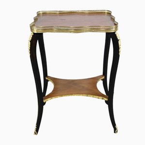 Small Mahogany and Blackened Wooden Table