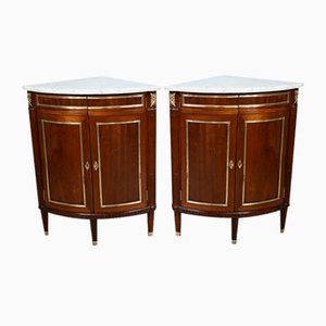 Louis XVI Mahogany Side Tables, Set of 2