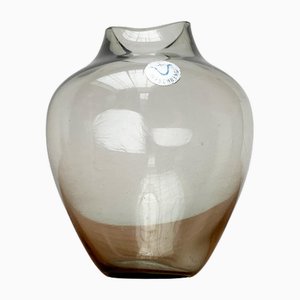 Mid-Century German Fischmaul Glass Vase from Hirschberg, 1960s