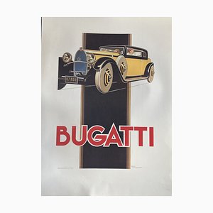 Bugatti Litographic Poster Renè Vincent zugeschrieben, 2er Set