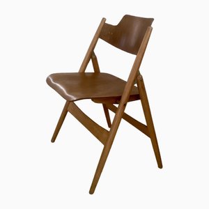 Wooden Folding Chair attributed to Egon Eiermann for Wilde & Spieth, 1960s