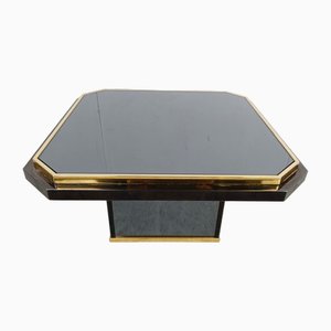 Vintage Black and Brass Coffee Table from Belgo Chrom / Dewulf Selection, 1970s