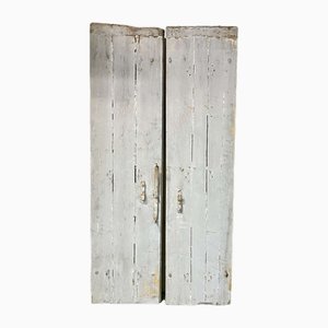 Antique Fir Shutters, 1890s, Set of 2