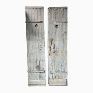 Antique Fir Shutters, 1890s, Set of 2