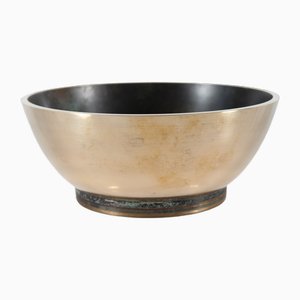 Art Deco Danish Bronze Bowl with Brown Patina in the style of Axel Salto and Tinos, 1950s