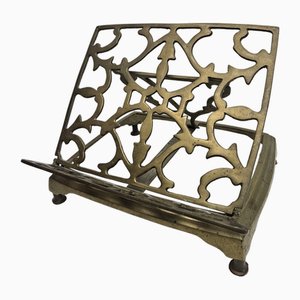 Adjustable Book or Magazine Stand in Brass, 1890s