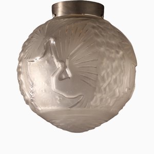 Large French Art Deco Ceiling Light from Muller Frères, 1920s