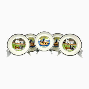 Naif Plates by Gerard Laplau for Villeroy & Boch, Germany, 1980s, Set of 5