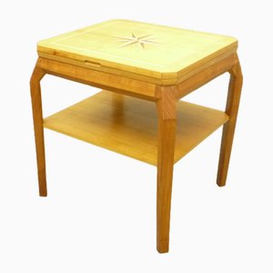 Tavolo da gioco antroposofico in ciliegio attribuito a Felix Kayser, anni '50