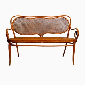 Bench No. 5 in Beech, Plywood and Wickerwork by Thonet Vienna, 1858