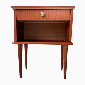 Comodino vintage impiallacciato in teak, anni '60