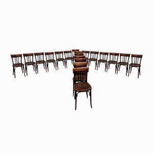 Bistro Chairs, 1950s, Set of 18