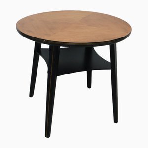 Mid-Century Modern Round Side Table with Shelf from Ilse Möbel, 1950s
